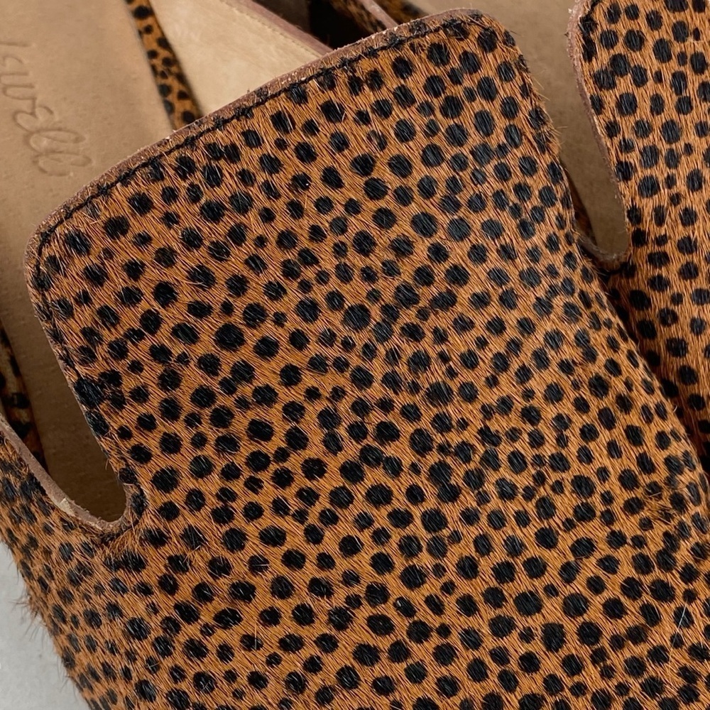 Madewell The Willa Loafer Spotted Calf Hair Slip On Mules Size 7 Brown Black - Picture 8 of 10